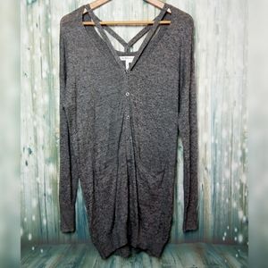BCBG Sexy oversized gray cardigan women's small
